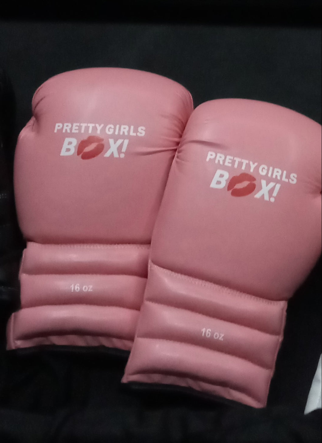 Pink 16 oz. Phantom Classic lace up Pretty Girls Box Noxing gloves