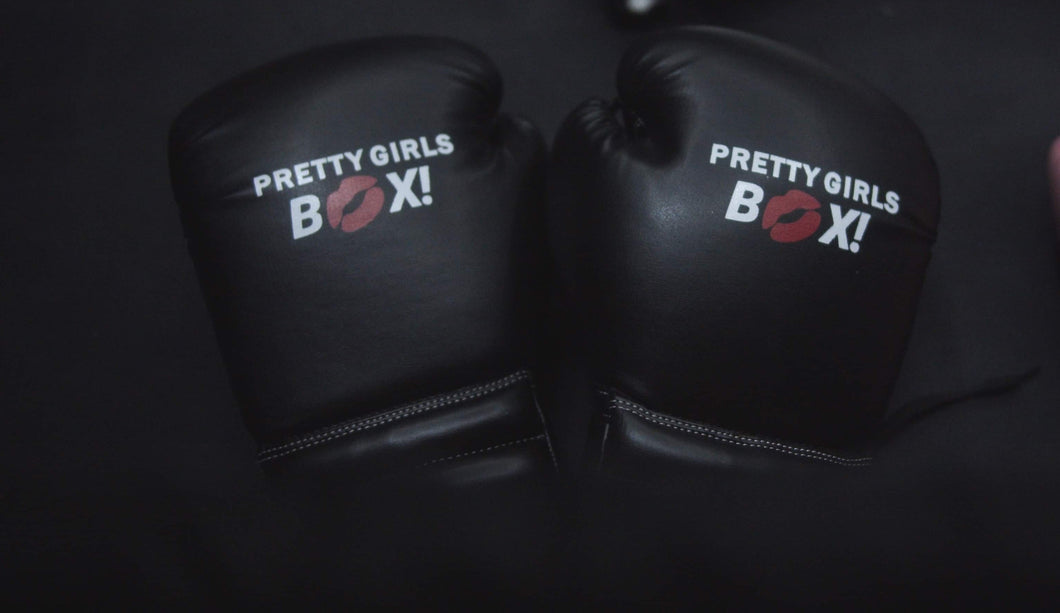 Midnight black Pretty Girls Box Phantom Classic lace up Boxing Gloves